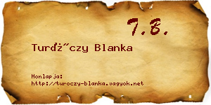 Turóczy Blanka névjegykártya
