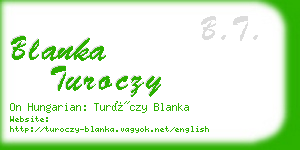 blanka turoczy business card